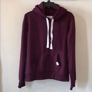 Maroon hooded sweatshirt